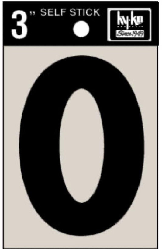 3" BLK Adhes Number 0