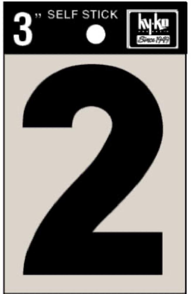 3" BLK Adhes Number 2
