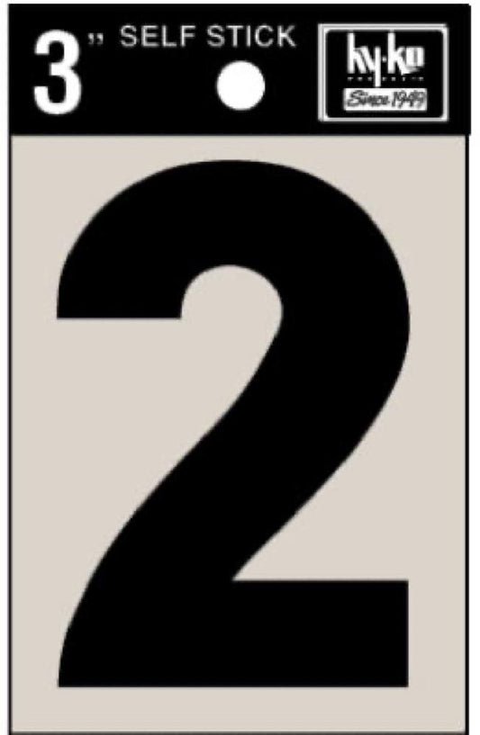 3" BLK Adhes Number 2