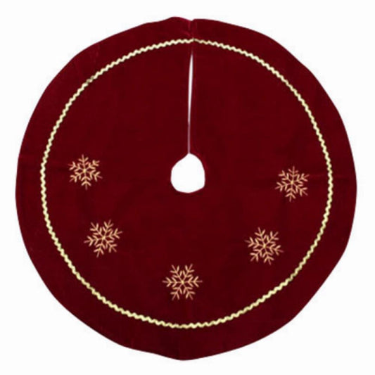 24" RED Vel Tree Skirt