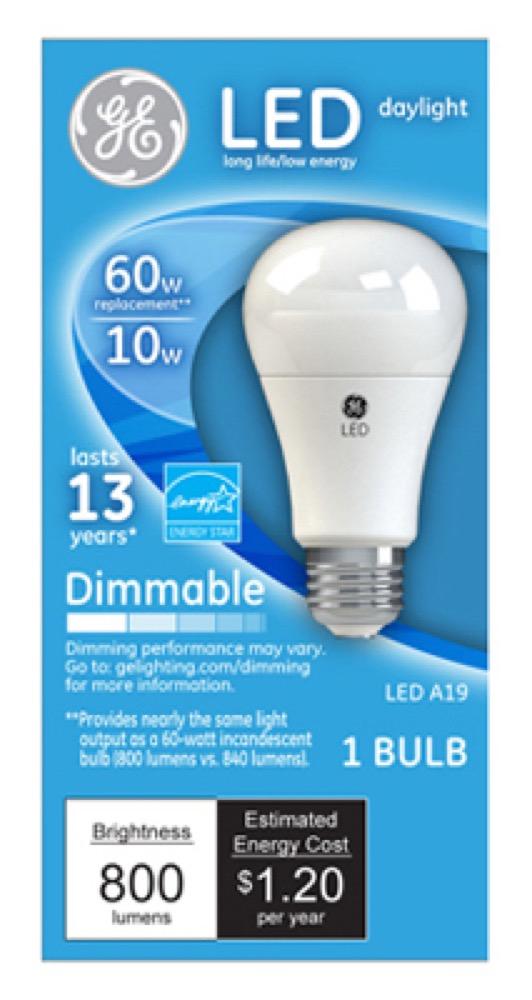 GE 10W Day A19 LED Bulb