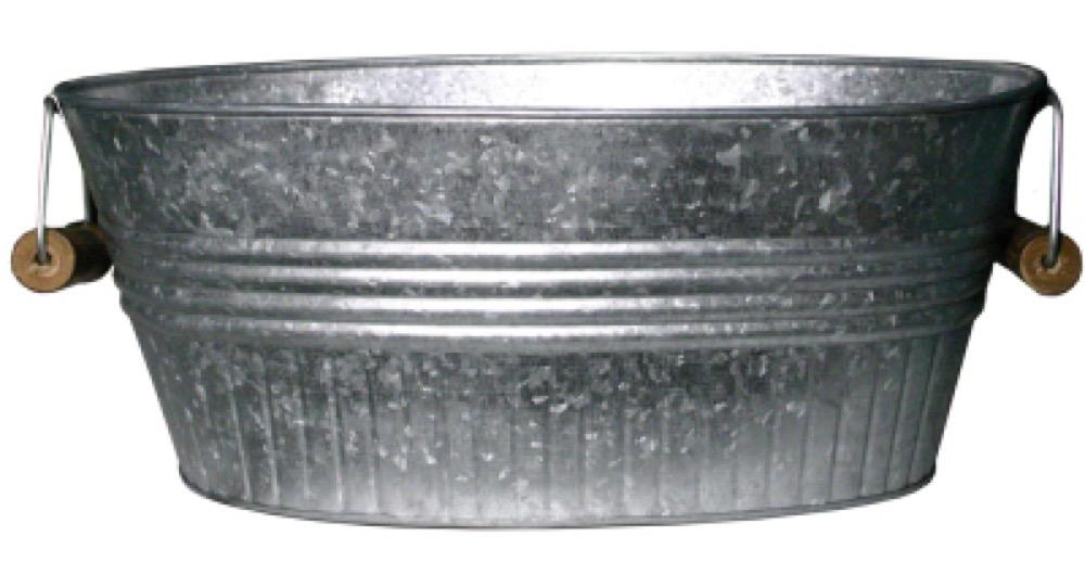 14" Galv Basin Planter