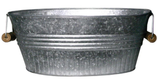 14" Galv Basin Planter