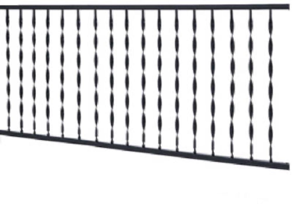 6' BLK Windsor Rail 4"