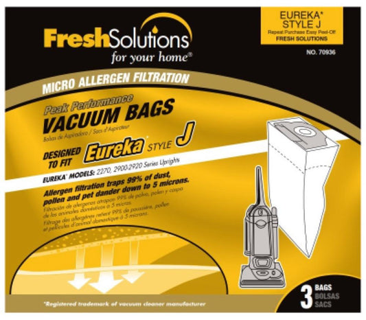Eureka 3PK J Vac Bag