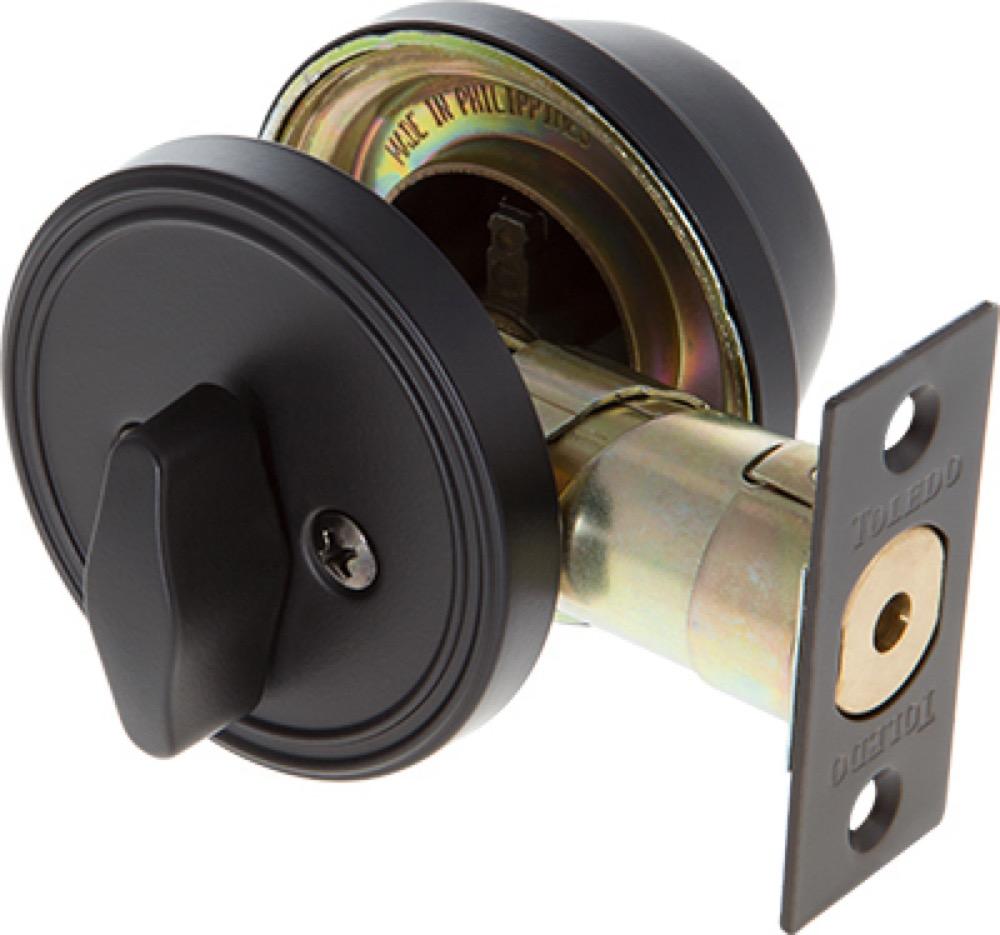 BLK SGL Entry Deadbolt