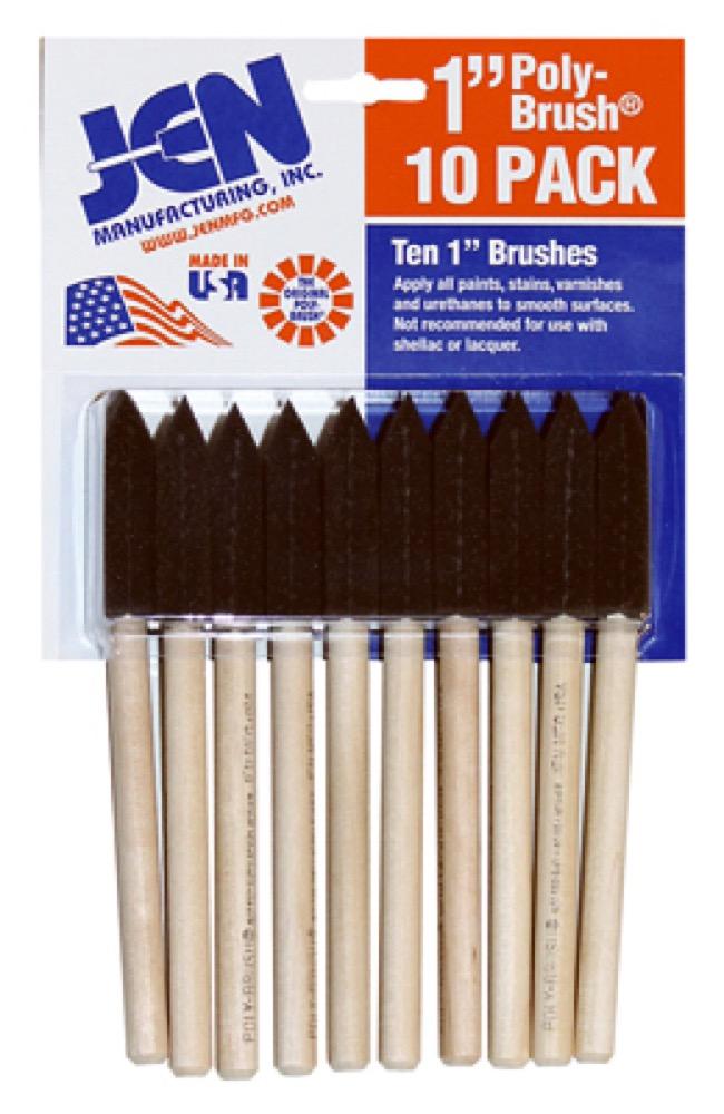 10PK 1" Poly Brush