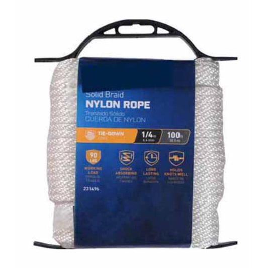 1/4x100 WHT Nyl Rope