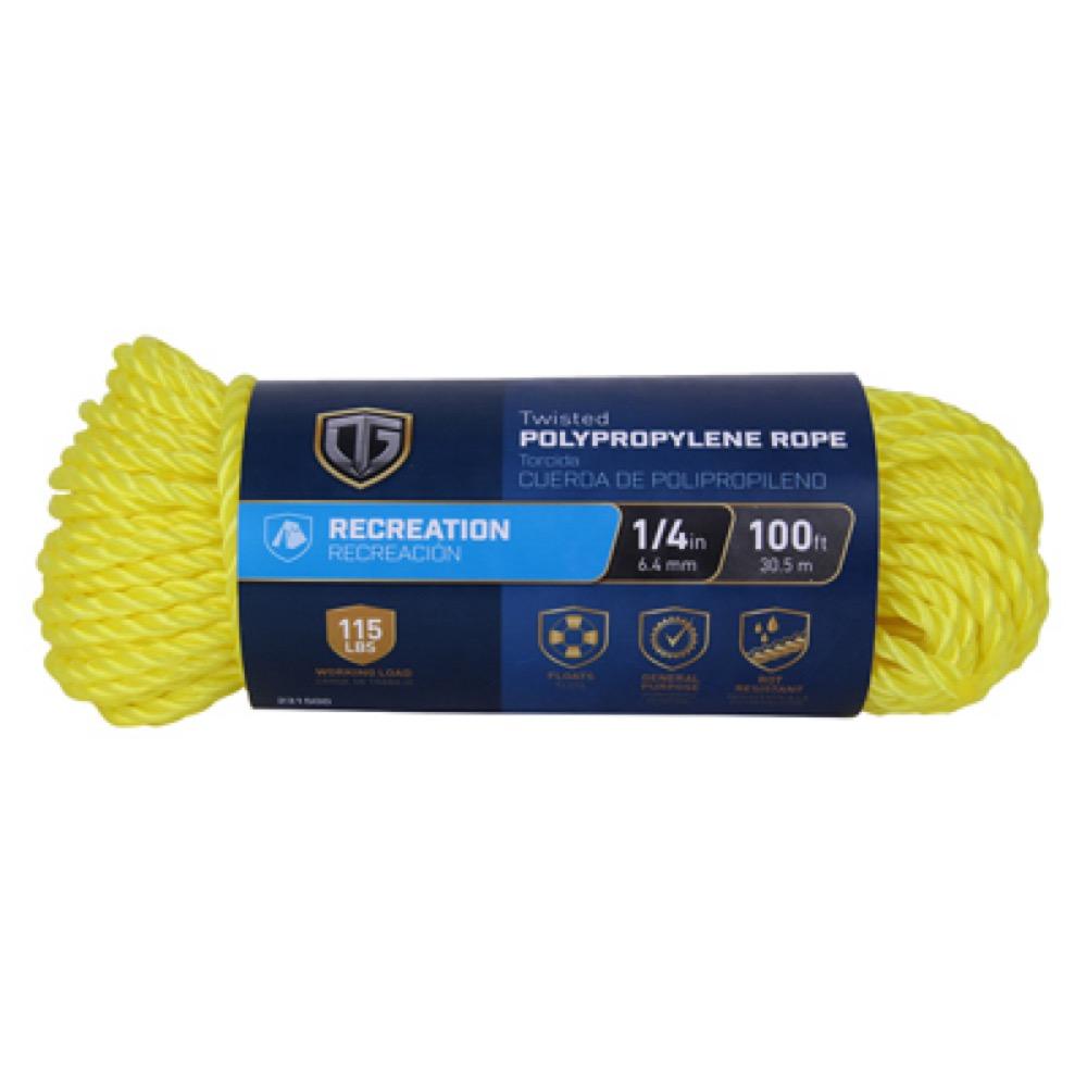 1/4x100YEL Poly Rope