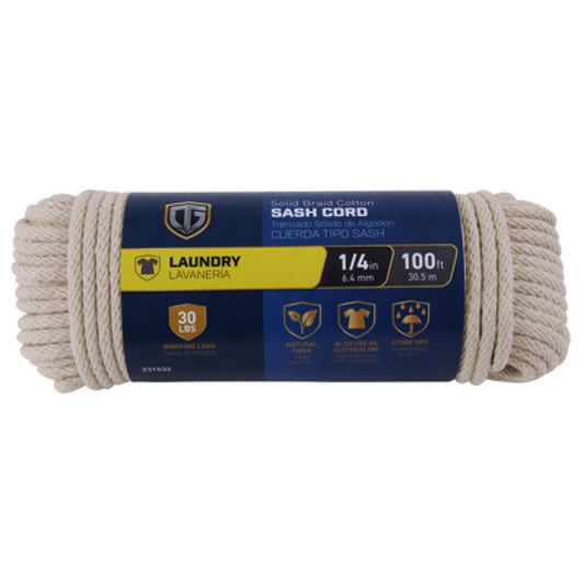 1/4x100 NAT Sash Cord