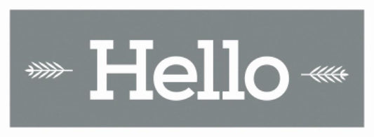 6x18 Hello Type Stencil