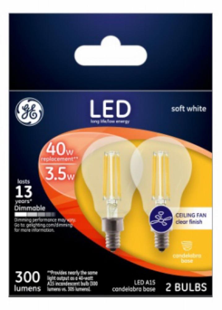 GE 2PK 3.5W SW A15 Bulb