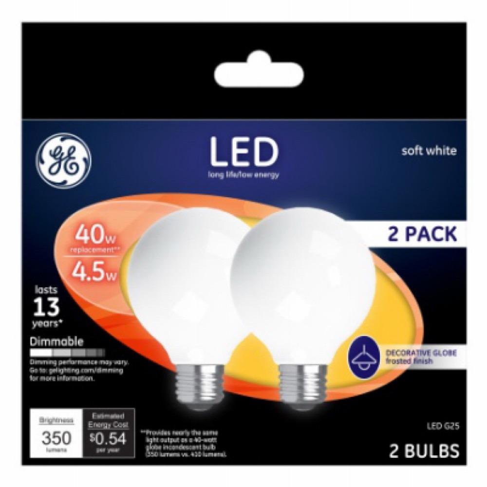 GE2PK 4.5W SW G25 Bulb