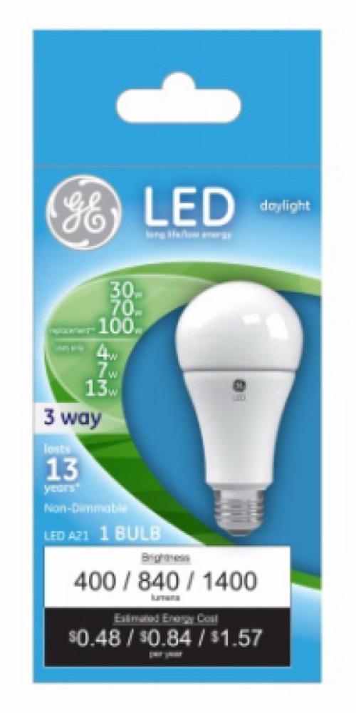 GE 4/7/13W Day A21 Bulb