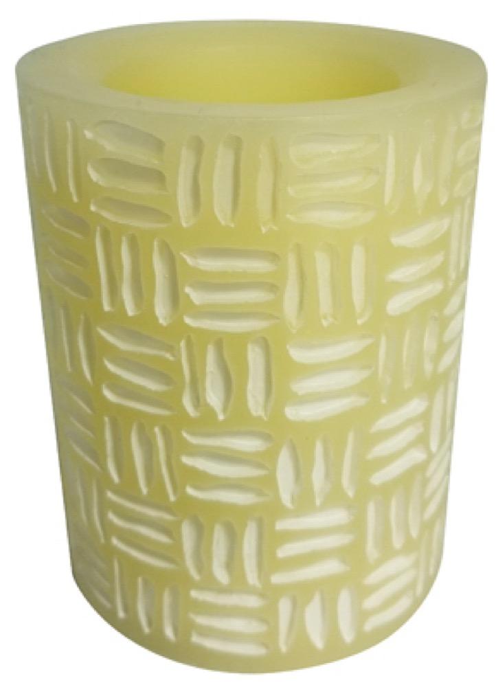 3x4 CRM/WHT BO Candle