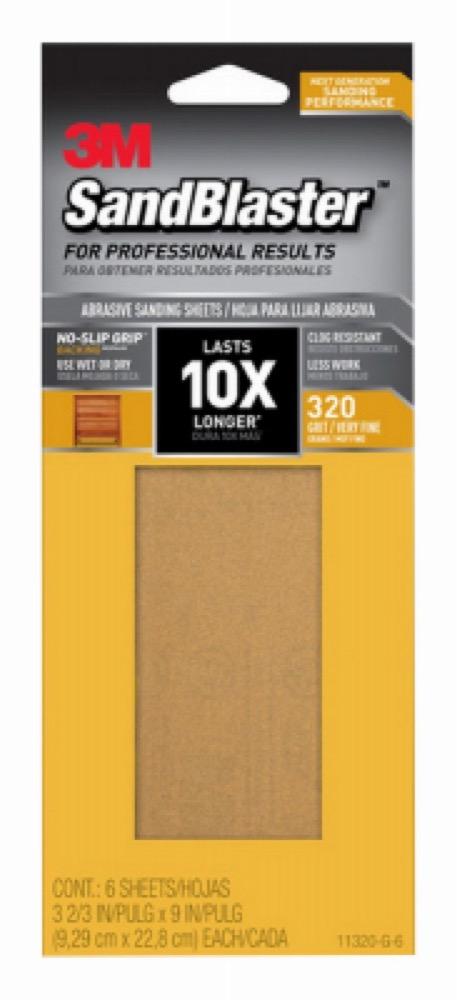 6PK 320G Sandpaper