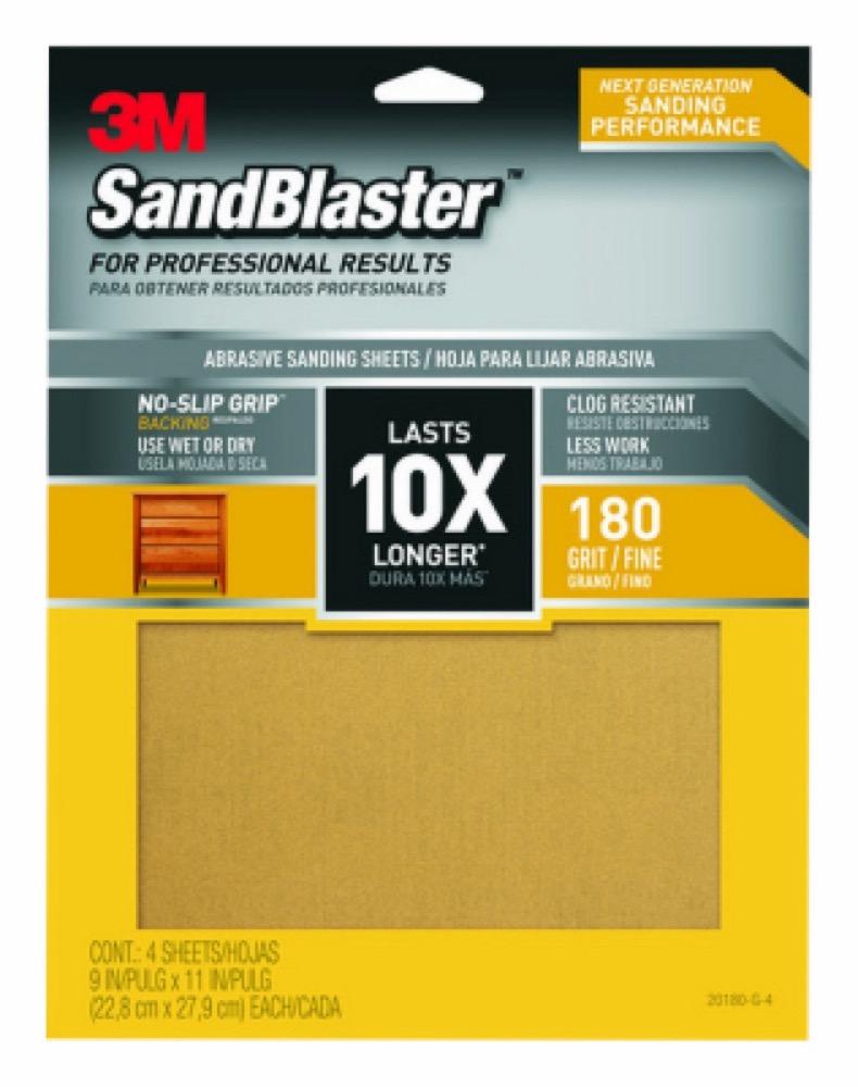 4PK 9x11 180G Sandpaper