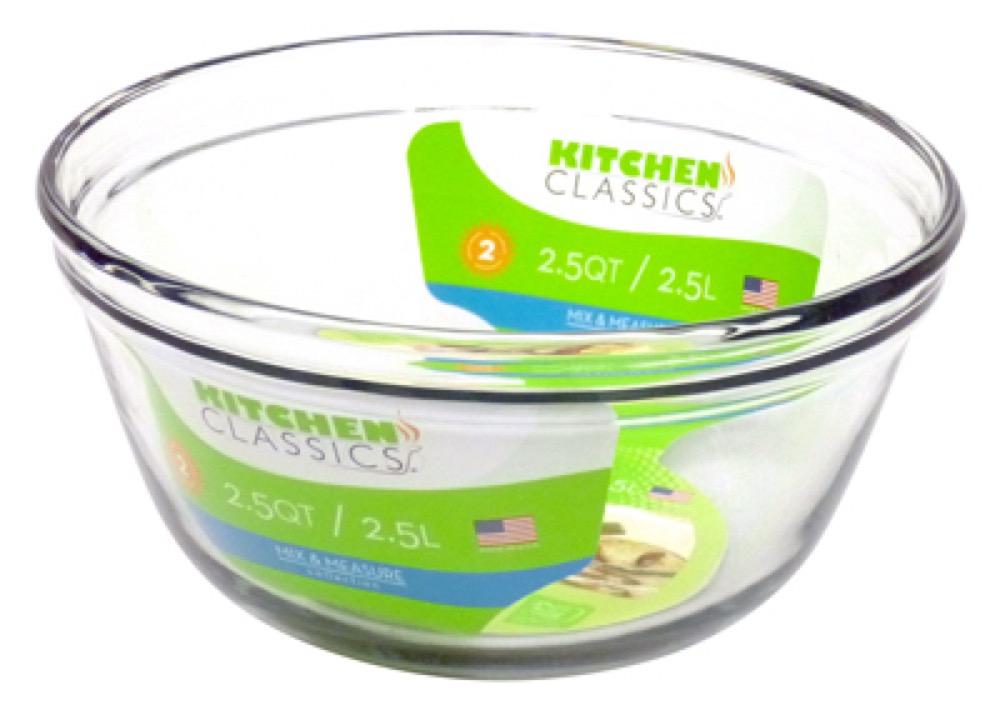 2.5QT Glass Mixing Bowl