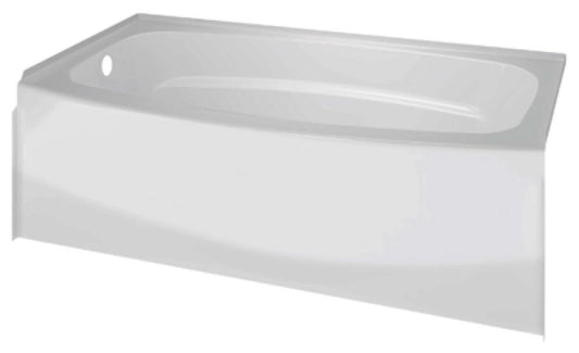 60x30 WHT LH Curv Tub