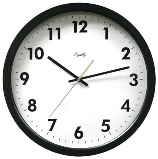 14" BLK Comm Wall Clock