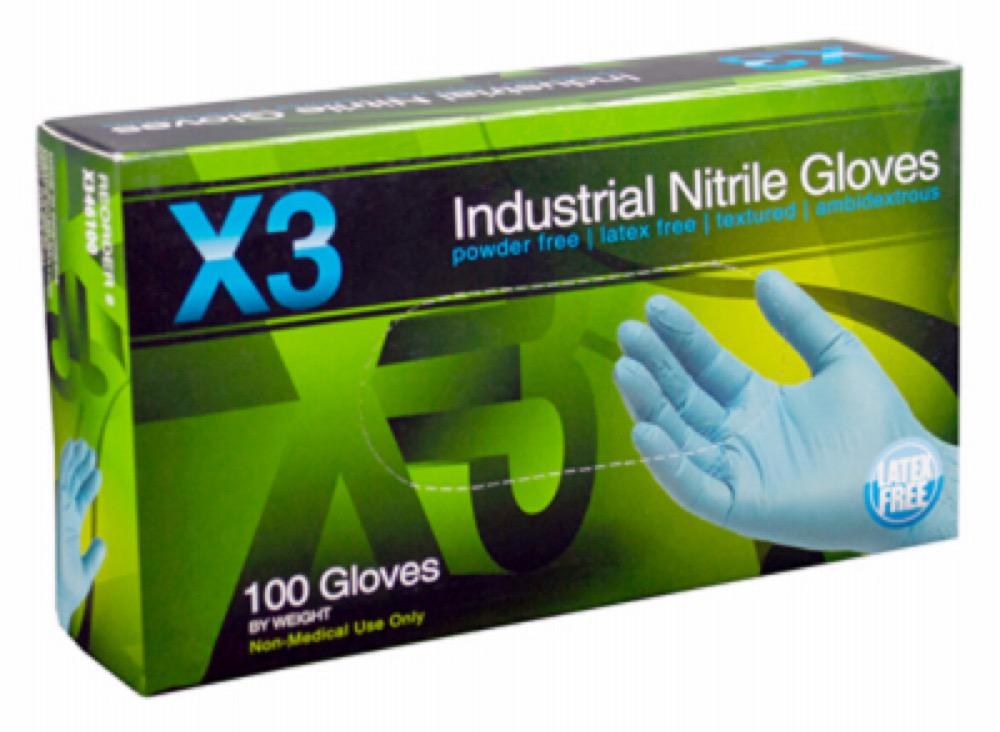 100CT LG BLU Nitr Glove