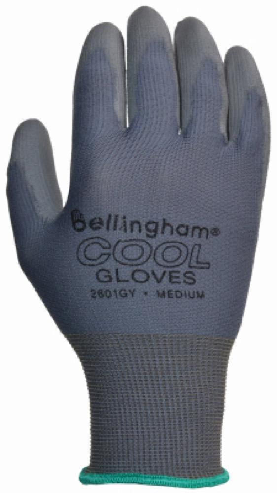 XL GRY Poly Palm Glove