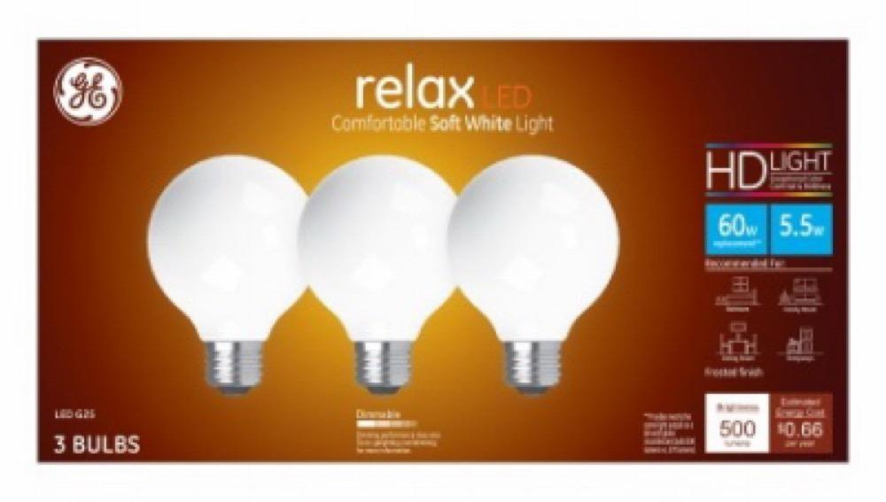 GE 3PK 5.5W SW Rel Bulb