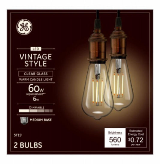GE 2PK 6W WW ST19 Bulb
