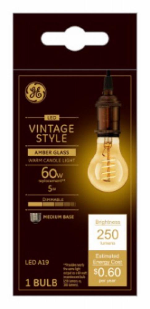 GE 5W WW A19 Vint Bulb