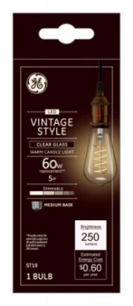 GE 5W WW ST19 Vint Bulb