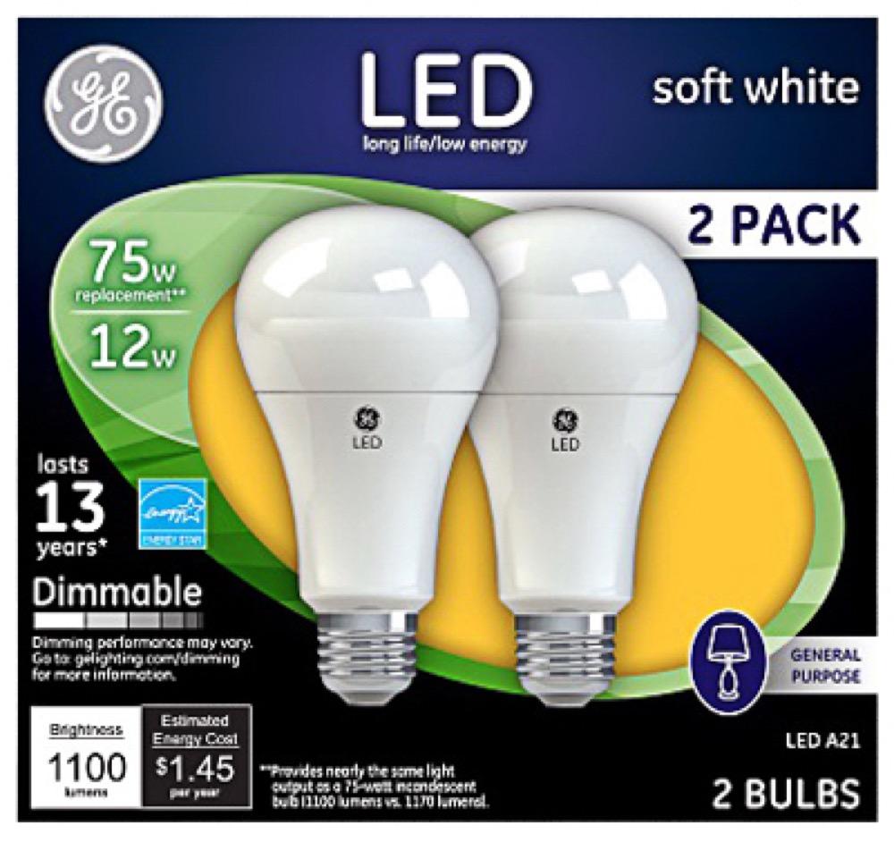 GE2PK 12W SW A19 Bulb