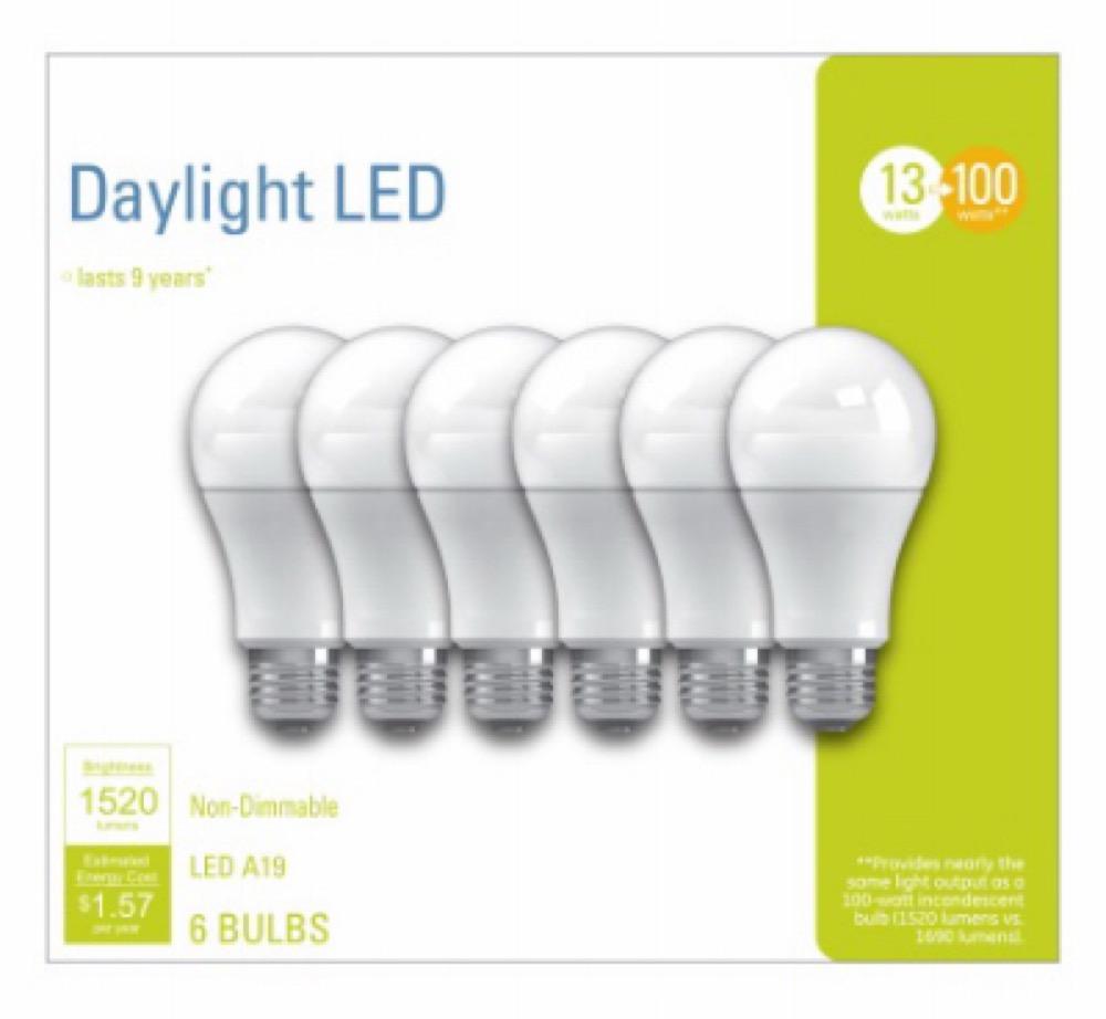 6PK 13W Day A21 Bulb