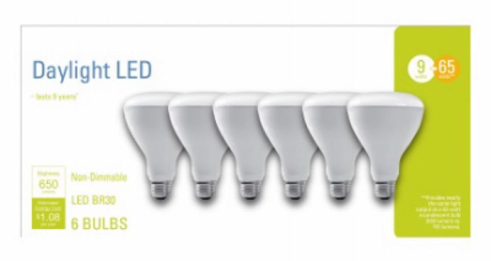 GE 6PK 9W Day BR30 Bulb