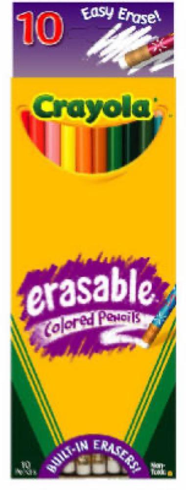 10CT Erase Color Pencil