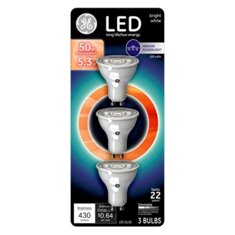 GE 3PK 5.3W CLR Bulb