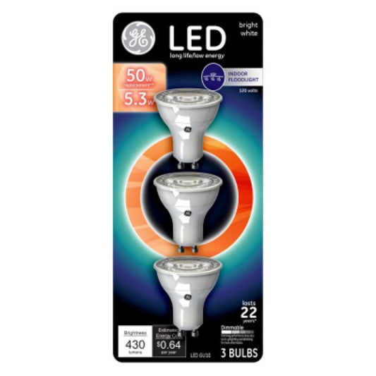 GE 3PK 5.3W CLR Bulb
