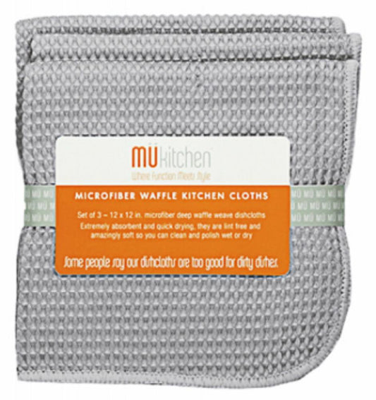 3PK GRY Micro Dishcloth