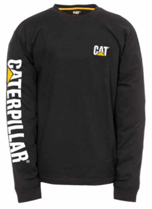 CAT 2XL BLK L/S Tee