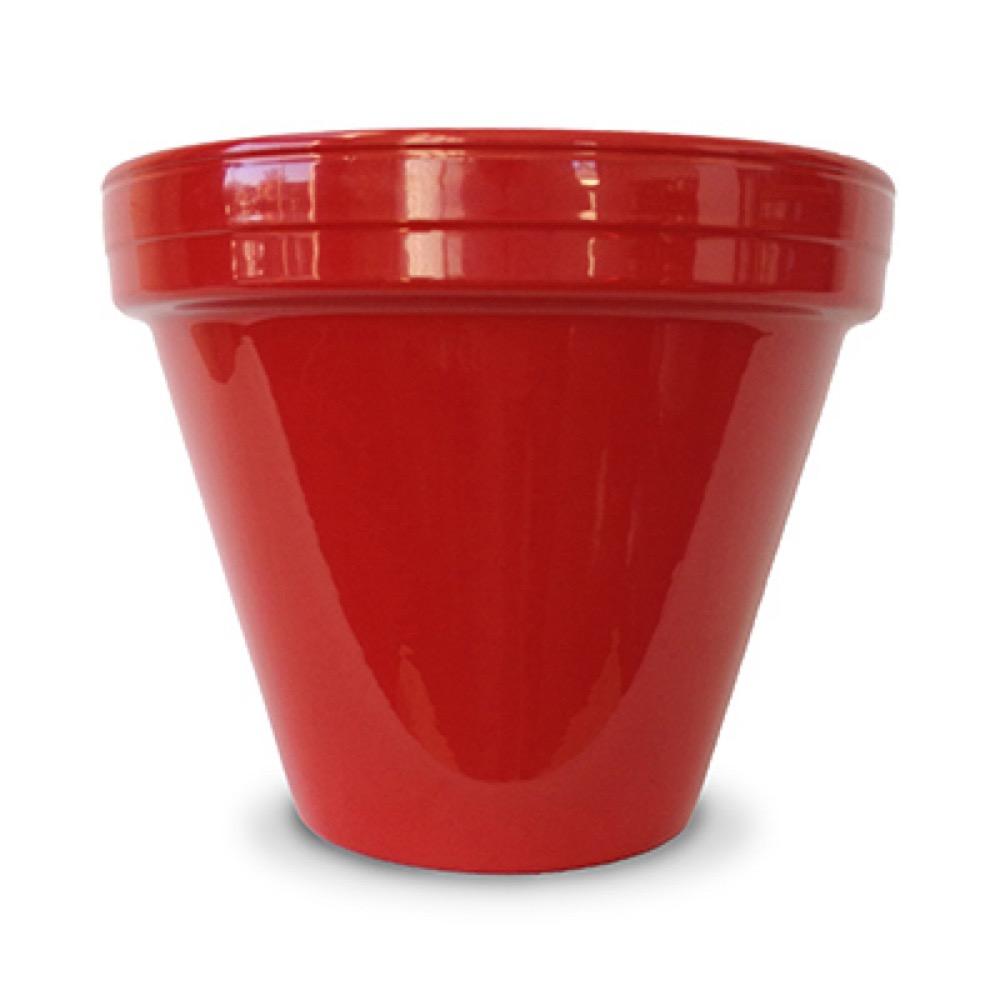 8.5" RED Cera Planter