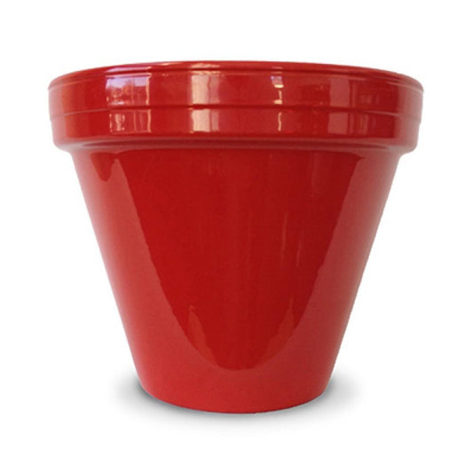 8.5" RED Cera Planter