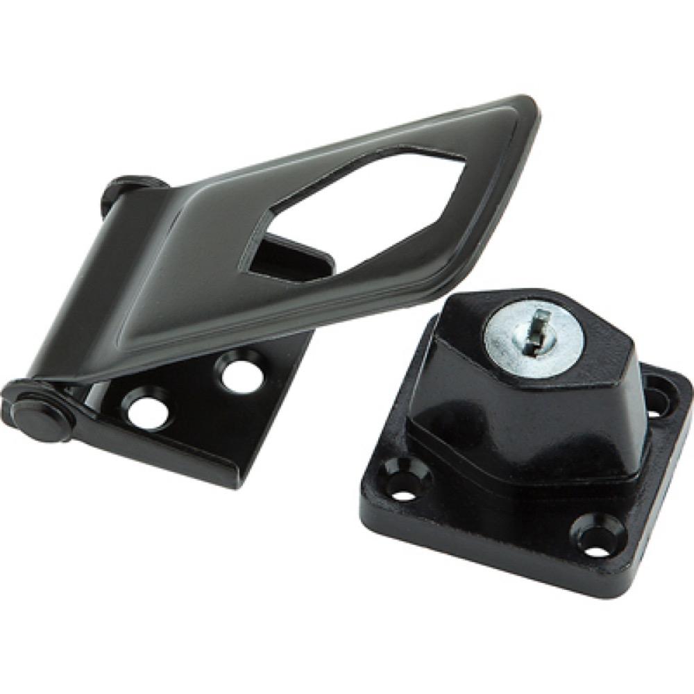 3-1/2"BLK Key Lock Hasp