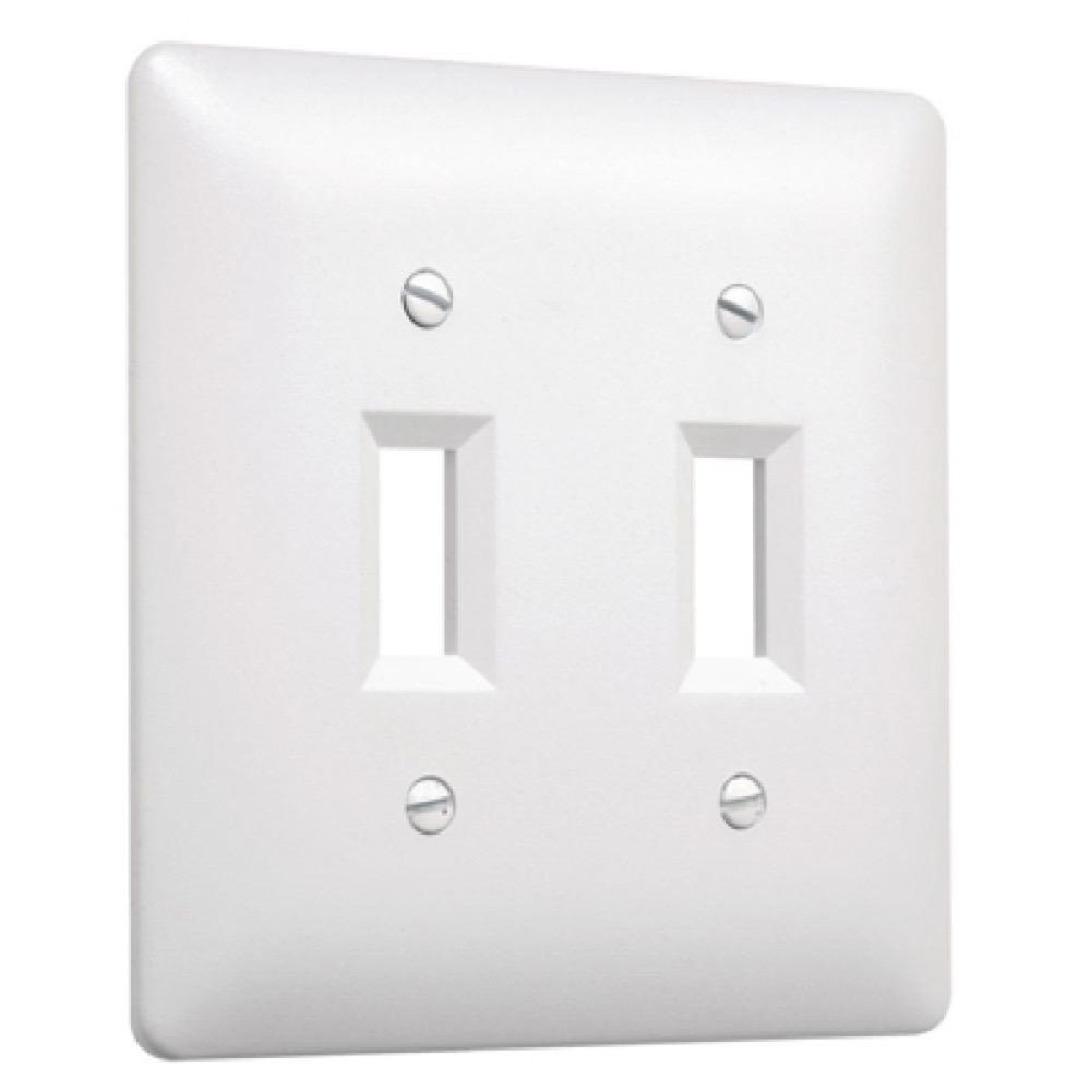 WHT 2G 2TOG Wall Plate