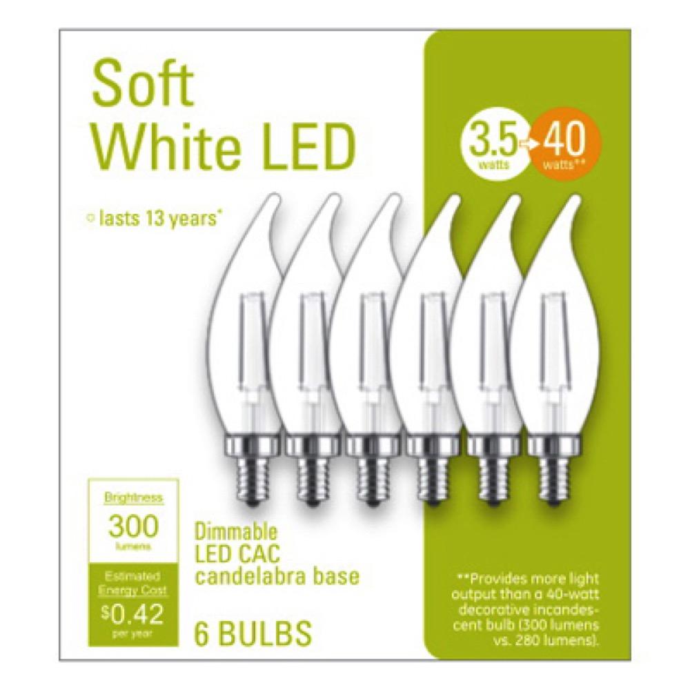 GE 6PK 4W DecoCand Bulb