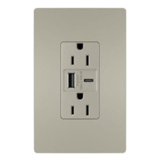 15A NI A/C USB Plate