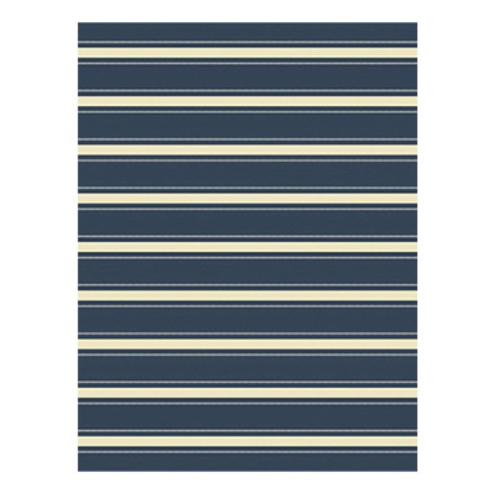 5x7 BLU/WHT Stripe Rug