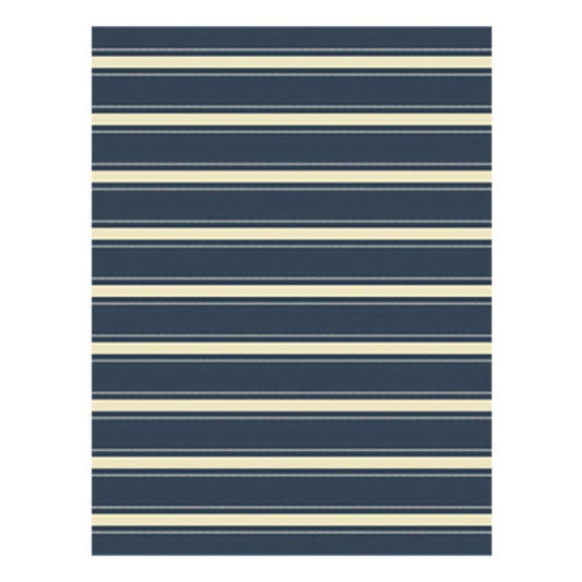 5x7 BLU/WHT Stripe Rug