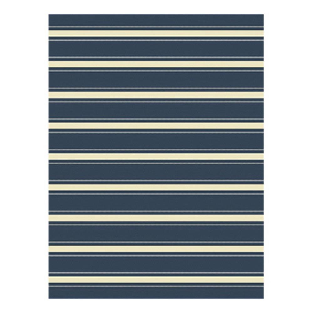 8x10 BLU/WHT Stripe Rug