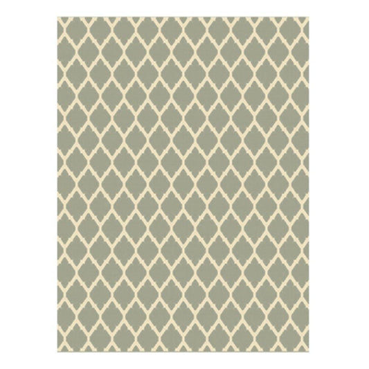 8x10GRY/WHT Trellis Rug