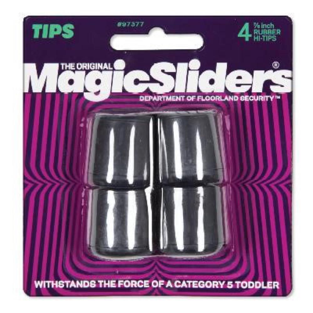 4PK 7/8"BLK Rubber Tips