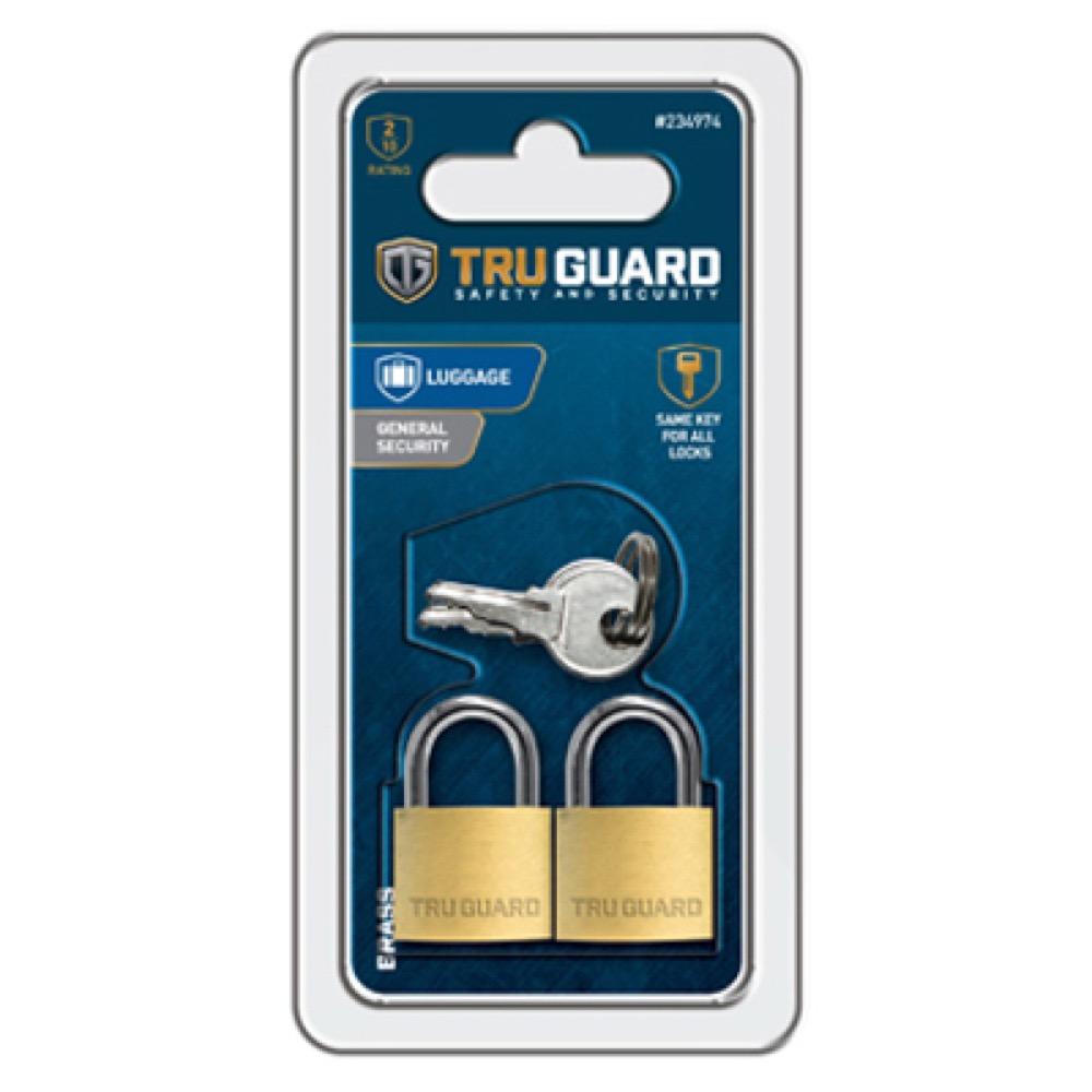 TG 2PK 3/4" BRS Padlock